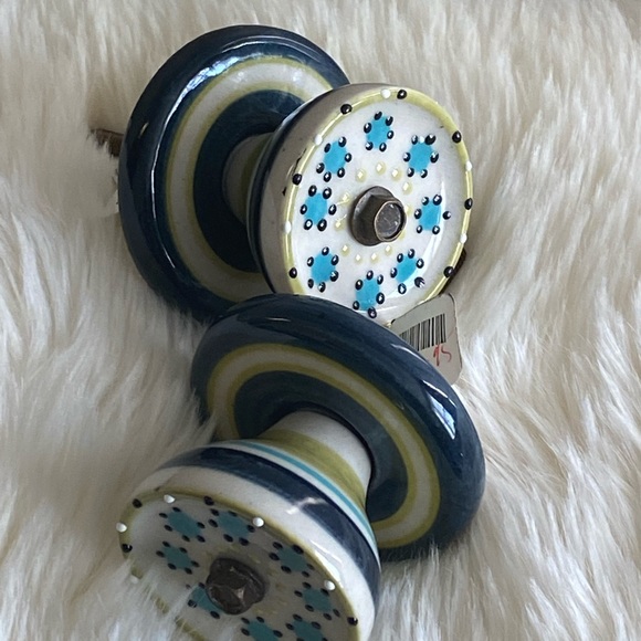 Other - Ceramic Glazed Cabinet Door Knobs /  Drawer Knobs, Set of 2